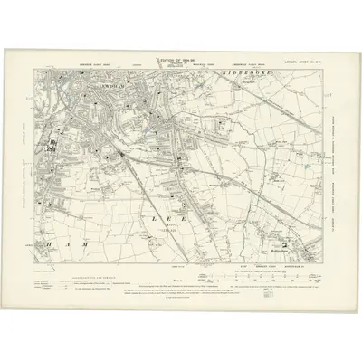 1893 Map of London XII.SW, 1894 Print