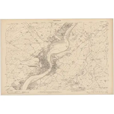 1905 Map of Londonderry - Sheet 14, 1907 Print