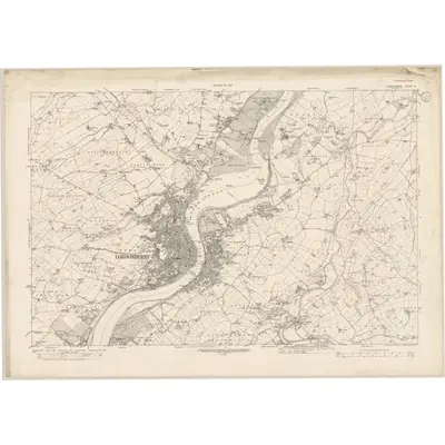 1924 Map of Londonderry - Sheet 14, 1933 Print