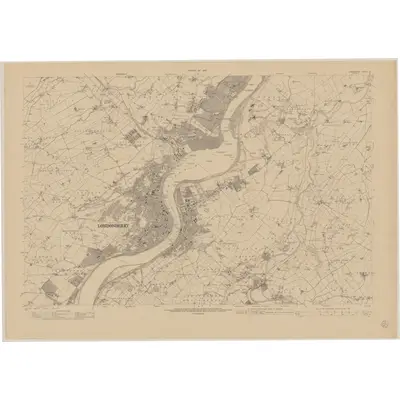 1949 Map of Londonderry - Sheet 14, 1954 Print