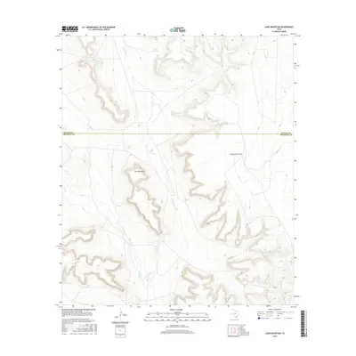 2016 Map of Lone Mountain, 2016 Print