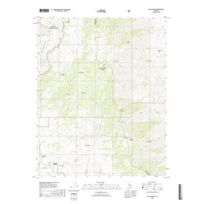 2018 Map of Long Canyon, 2018 Print