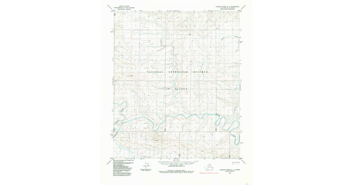 Basic Image Asaskie Ridge Map.pdf 1984 Map of Lookout Ridge A-1, North Slope Borough, AK — High-Res ...