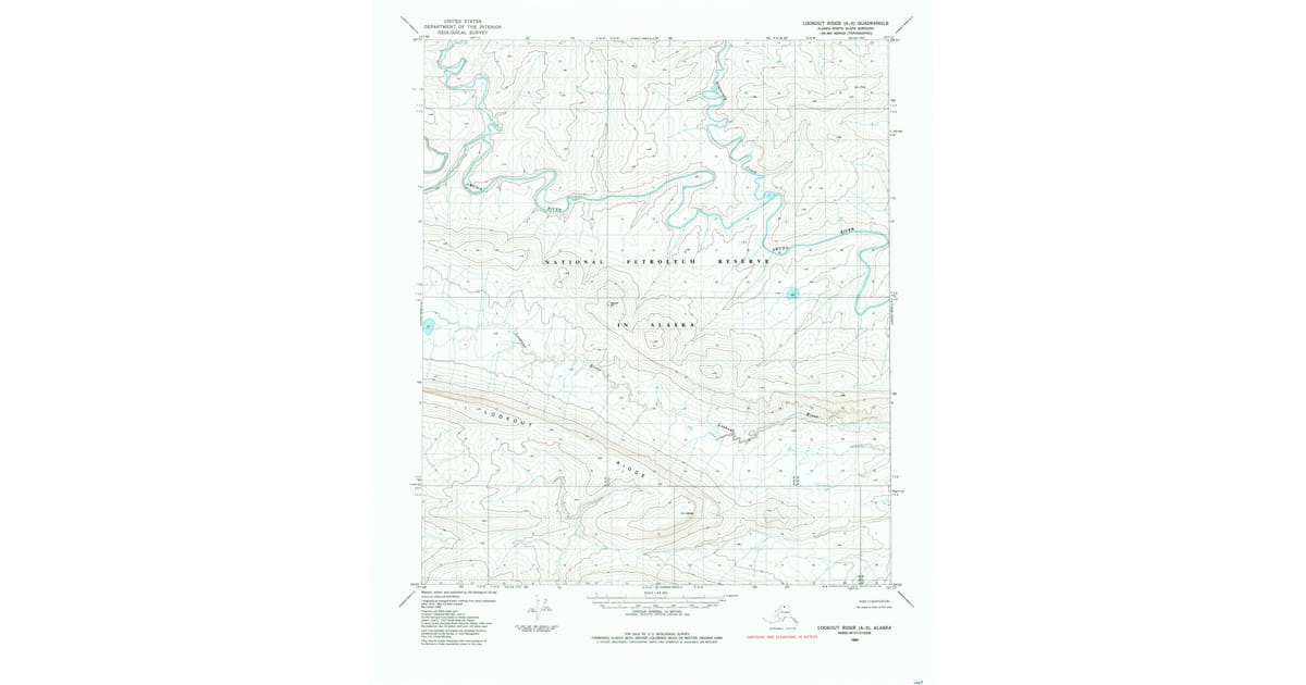 1984 Map of Lookout Ridge A-3, North Slope Borough, AK — High-Res ...