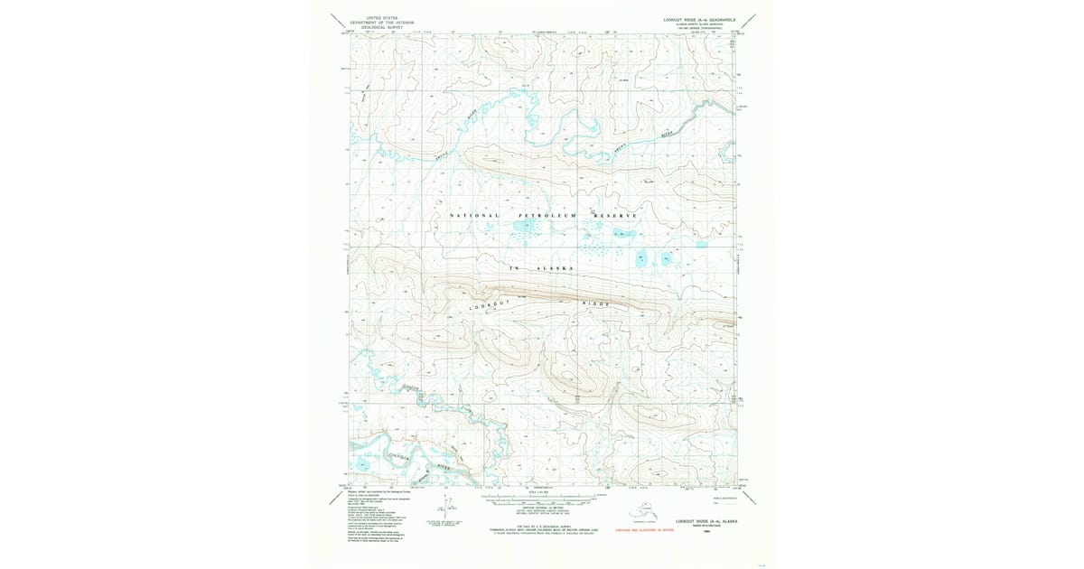 Basic Image Asaskie Ridge Map.pdf 1984 Map of Lookout Ridge A-4, North Slope Borough, AK — High-Res ...