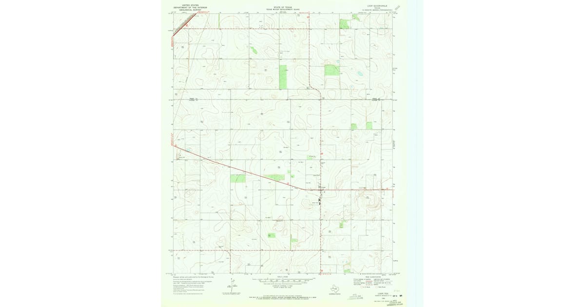 1969 Map of Loop, TX — High-Res | Pastmaps