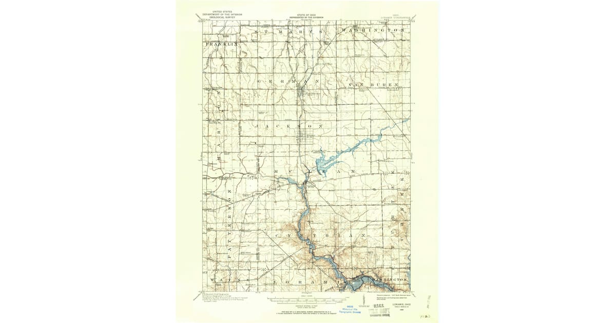 1900 1909 Maps of Chickasaw OH - Loramie Shelby County Oh Usgs Topo 1909 P1961 Og 1200x630