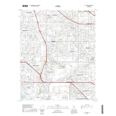 2018 Map of Los Alamitos, 2018 Print