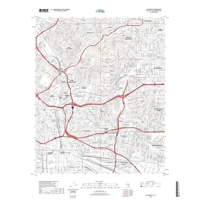 2018 Map of Los Angeles, 2018 Print