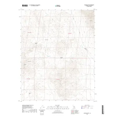 2018 Map of Louisiana Butte, 2018 Print
