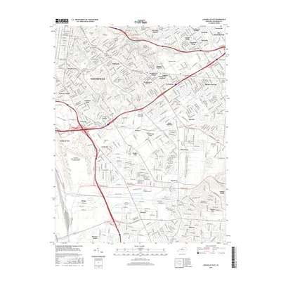 2016 Map of Louisville East, 2016 Print