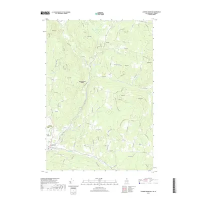 2018 Map of Lovering Mountain, 2018 Print