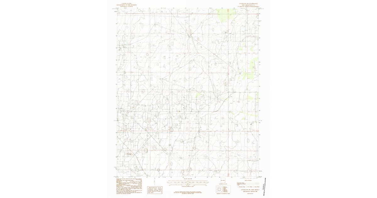 1985 Map of Lovington SW, Lea County, NM — High-Res | Pastmaps
