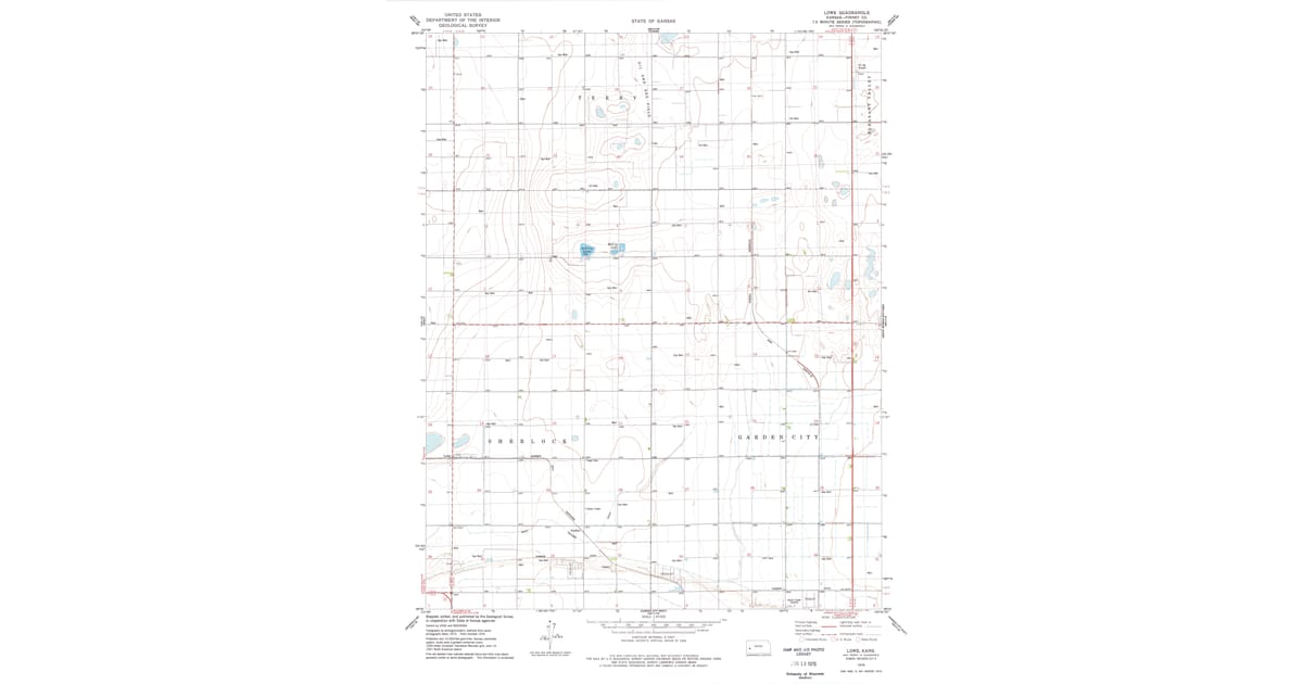 1976 Map of Lowe, Holcomb, KS — High-Res | Pastmaps