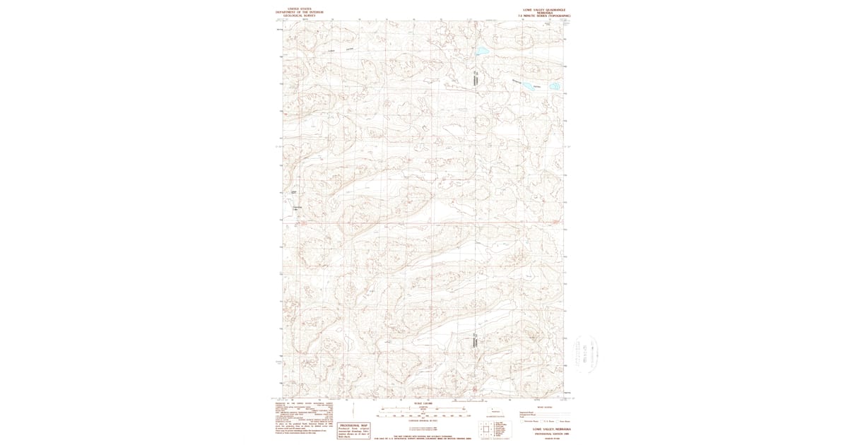 1989 Map of Lowe Valley, Sheridan County, NE — High-Res | Pastmaps