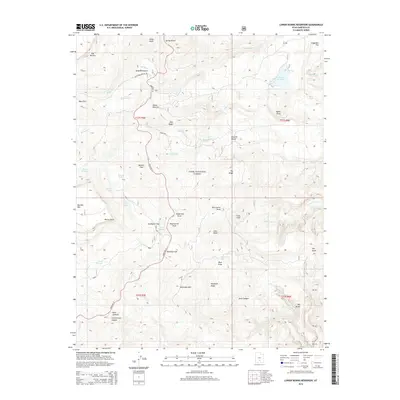 2014 Map of Lower Bowns Reservoir, 2014 Print