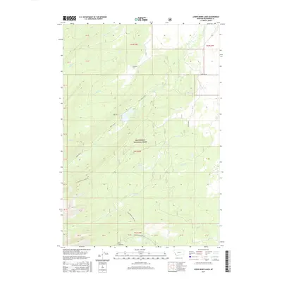 2017 Map of Lower Miner Lakes, 2017 Print