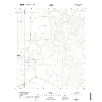 2019 Map of Lueders East, 2019 Print