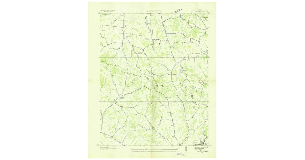 1936 Map Of Lynnville TN High Res Pastmaps 1936 map of lynnville tn high res pastmaps