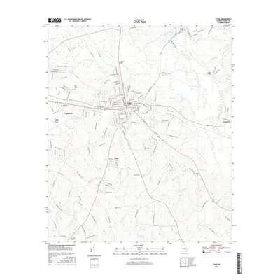 2017 Map of Lyons, 2017 Print
