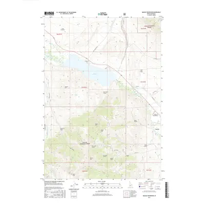 2017 Map of Mackay Reservoir, 2017 Print