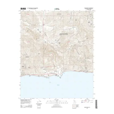 2015 Map of Malibu Beach, 2015 Print