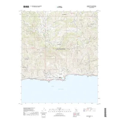 2018 Map of Malibu Beach, 2018 Print