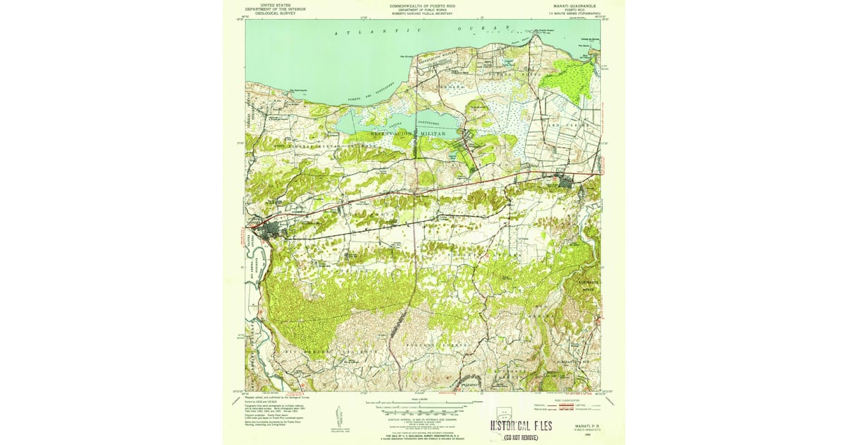 1950s Maps of Algarrobo, Vega Baja | Pastmaps