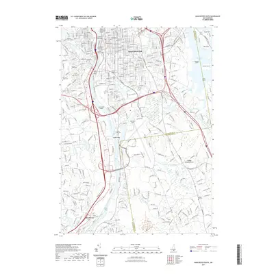 2021 Map of Manchester South, 2021 Print