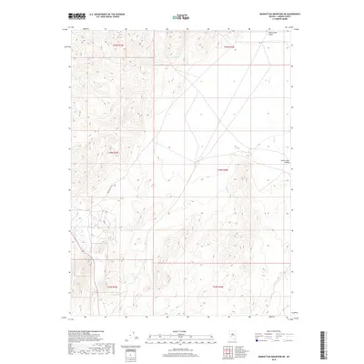 2018 Map of Manhattan Mountain NE, 2018 Print
