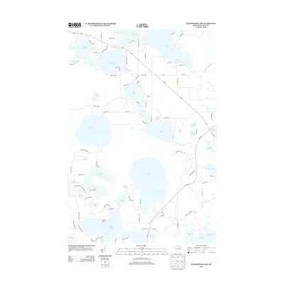 2013 Map of Manitowish Lake, 2013 Print