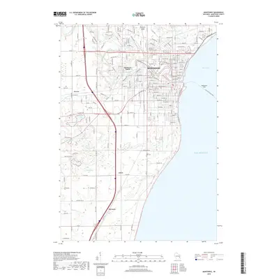 2018 Map of Manitowoc, 2018 Print