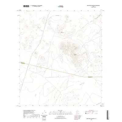 2019 Map of Mano Prieto Mountain, 2019 Print