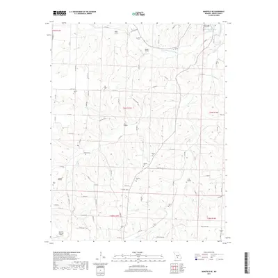 2017 Map of Mansfield NE, 2017 Print