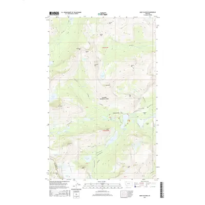 2017 Map of Many Glacier, 2017 Print