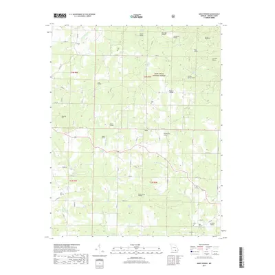 2017 Map of Many Springs, 2017 Print