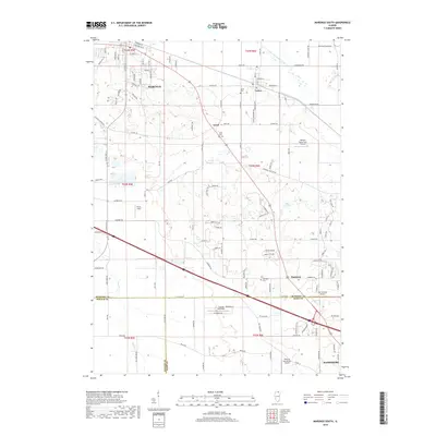2018 Map of Marengo South, 2018 Print