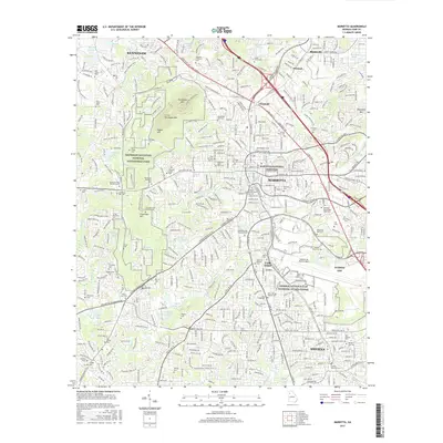 2017 Map of Marietta, 2017 Print