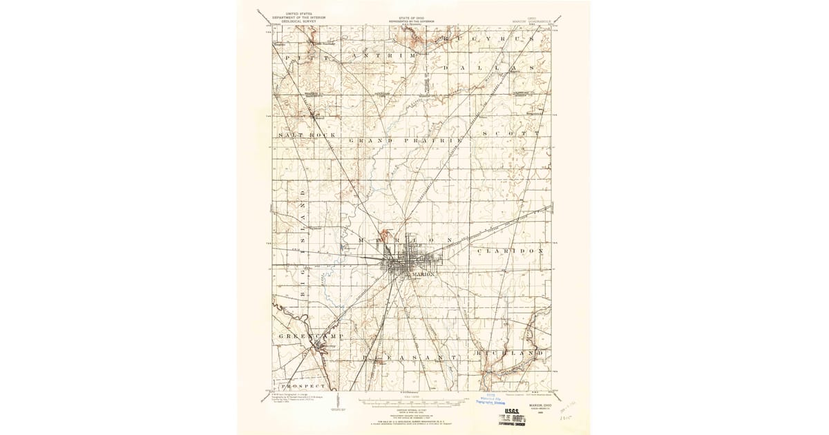 Old Maps of Dallas Township OH - Marion Marion County Oh Usgs Topo 1903 P1961 Og 1200x630