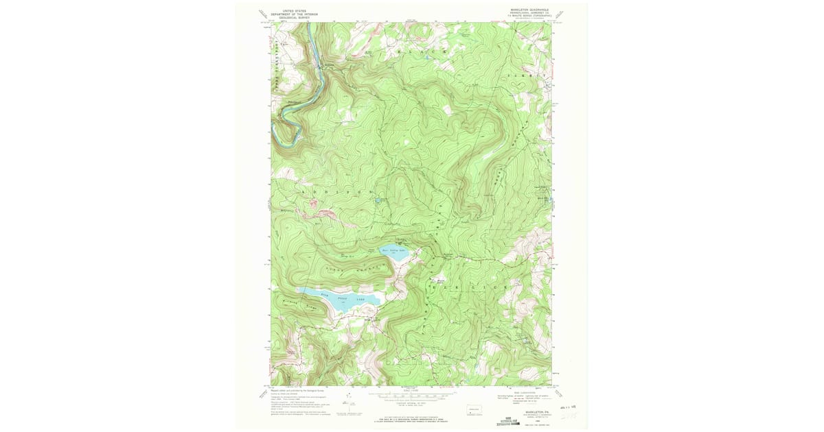 1968 Map of Markleton, Somerset County, PA — High-Res | Pastmaps