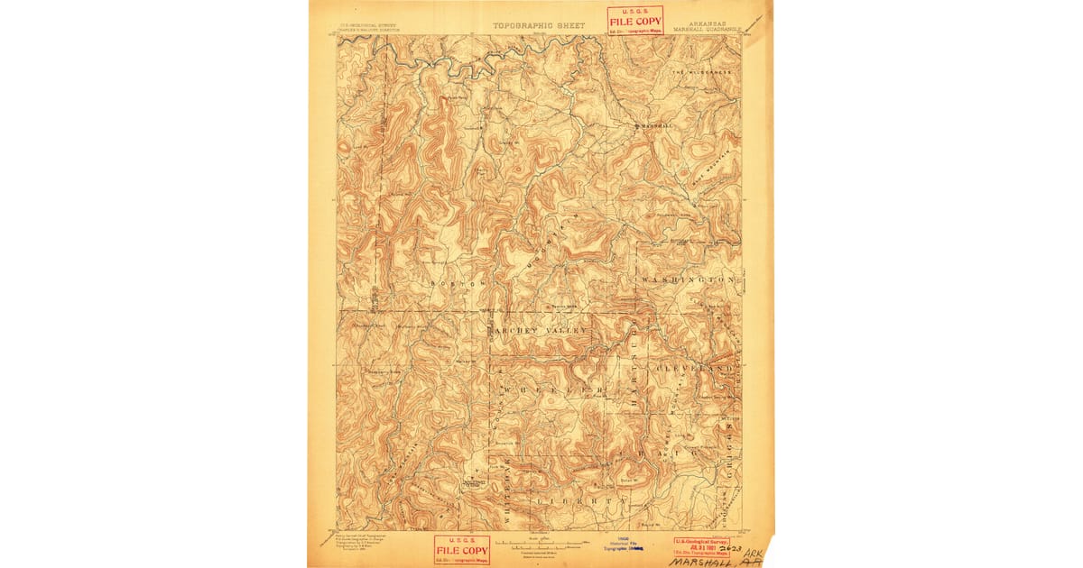 1900 1909 Maps of Rupert AR - Marshall Searcy County Ar Usgs Topo 1901 Og 1200x630