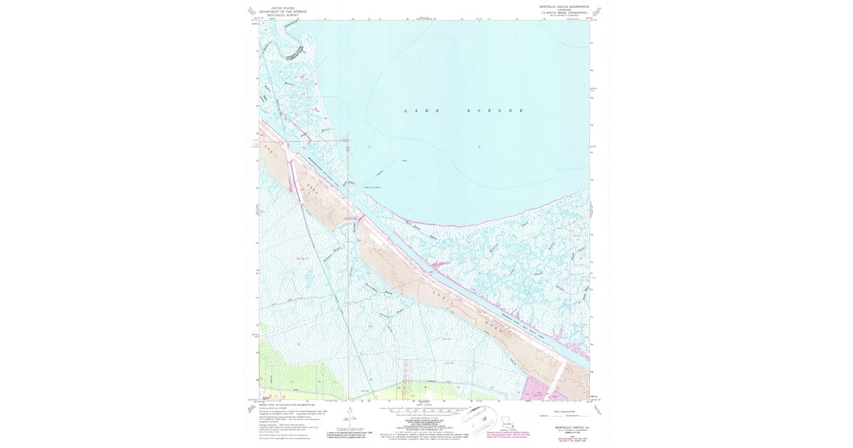 1967 Map of Martello Castle, St. Bernard Parish, LA — High-Res, 1986 ...