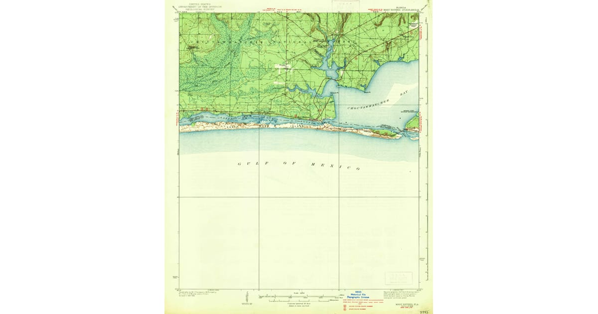 1930s Maps of Lake Lorraine FL - Mary Esther Okaloosa County Fl Usgs Topo 1938 Og 1200x630