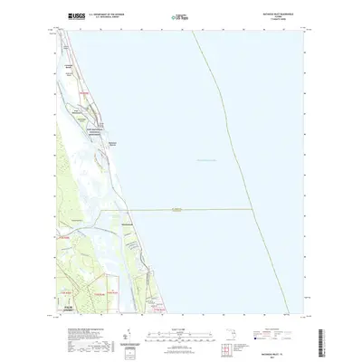 2021 Map of Matanzas Inlet, 2021 Print