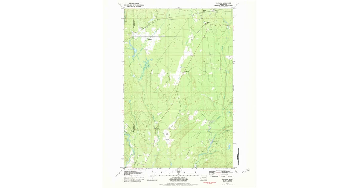 Washington State Matloc Map.pdf 1981 Map of Matlock, Mason County, WA — High-Res | Pastmaps