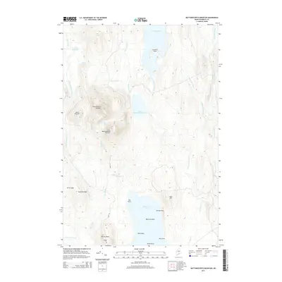 2014 Map of Mattamiscontis Mountain, 2014 Print