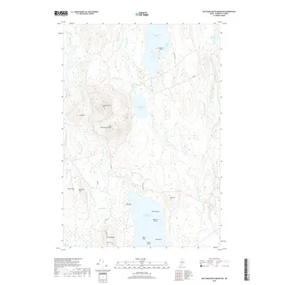 2018 Map of Mattamiscontis Mountain, 2018 Print