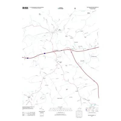 2013 Map of Max Meadows, 2013 Print