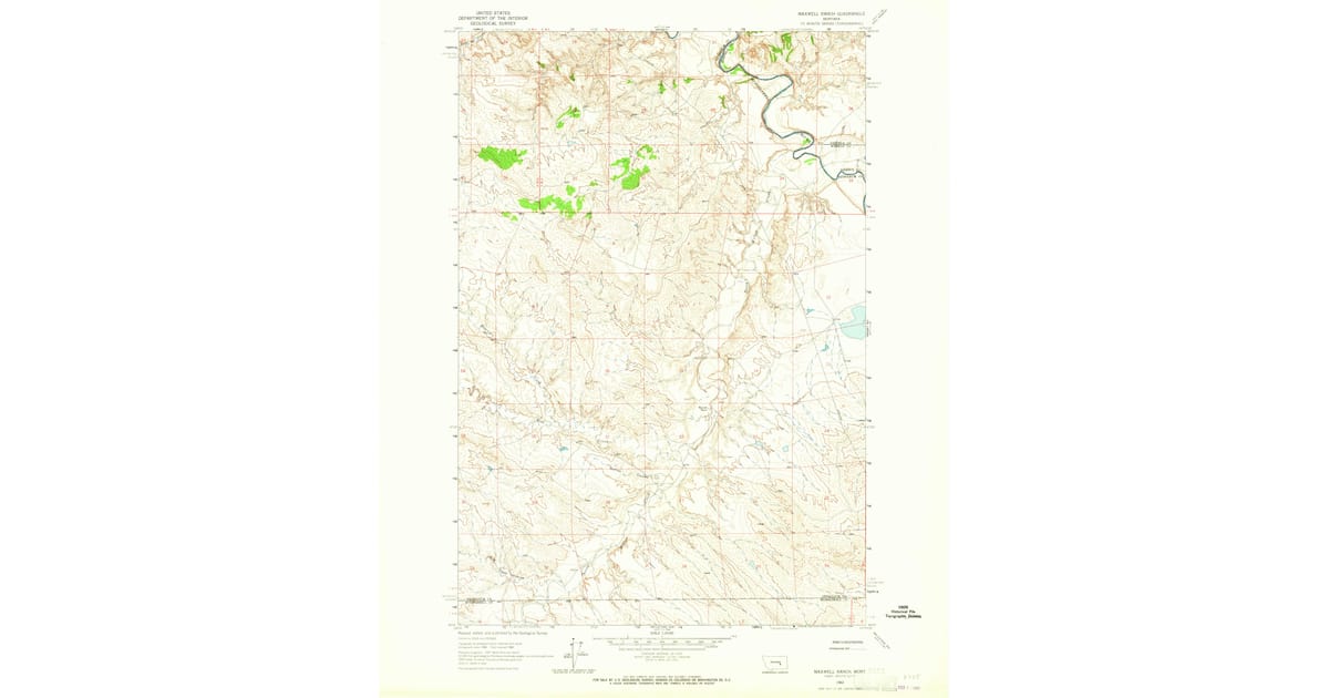 Maxwell Ranch 1962 Map of Maxwell Ranch, Rosebud County, MT — High-Res | Pastmaps