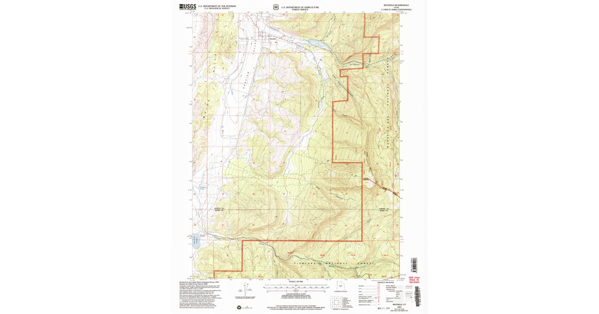Mayfield Postcode Map 2001 Map of Mayfield, UT — High-Res | Pastmaps